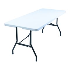 Стіл Стенлі - Розкладний / Для пікніка - 185x75x74H, Пластик, Металеві (чорні)